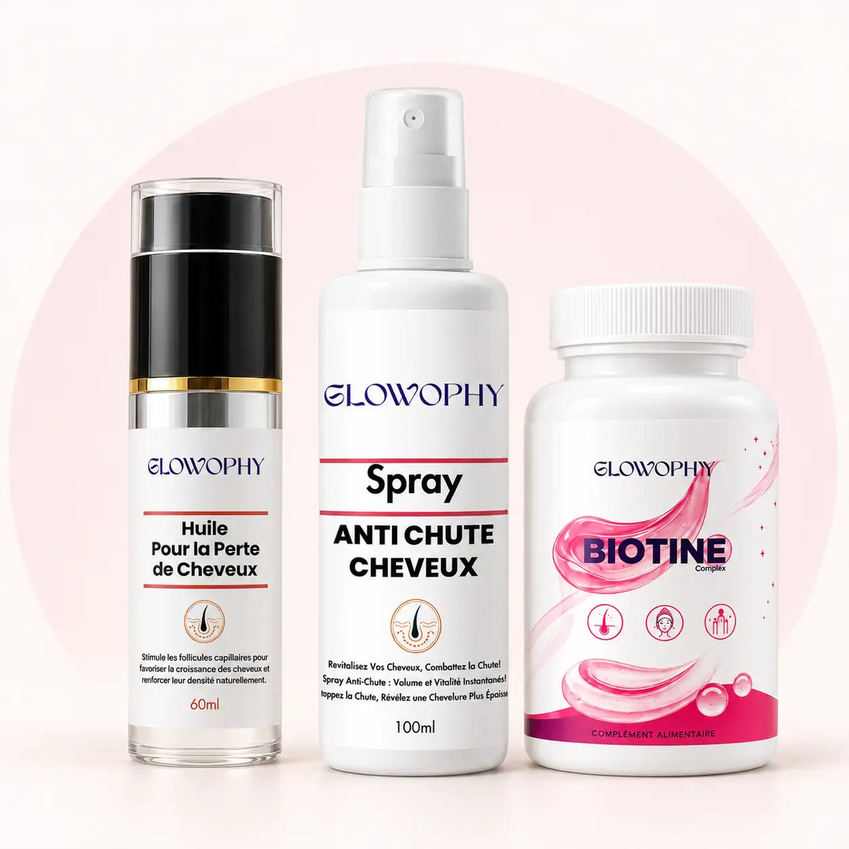 Pack Fortifiant Ciblé – Huile, Spray & Biotine Complex