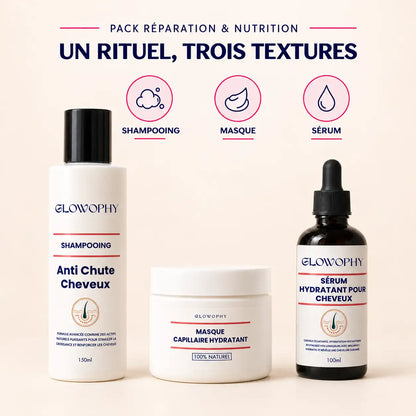 Pack Réparation & Nutrition – Shampooing, Masque & Sérum