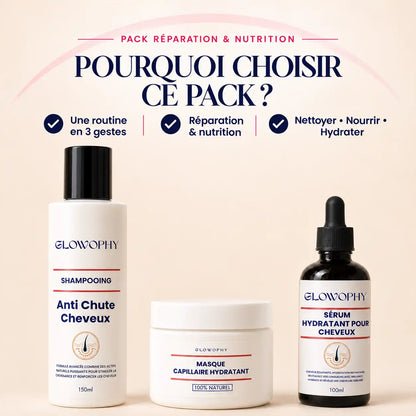 Pack Réparation & Nutrition – Shampooing, Masque & Sérum