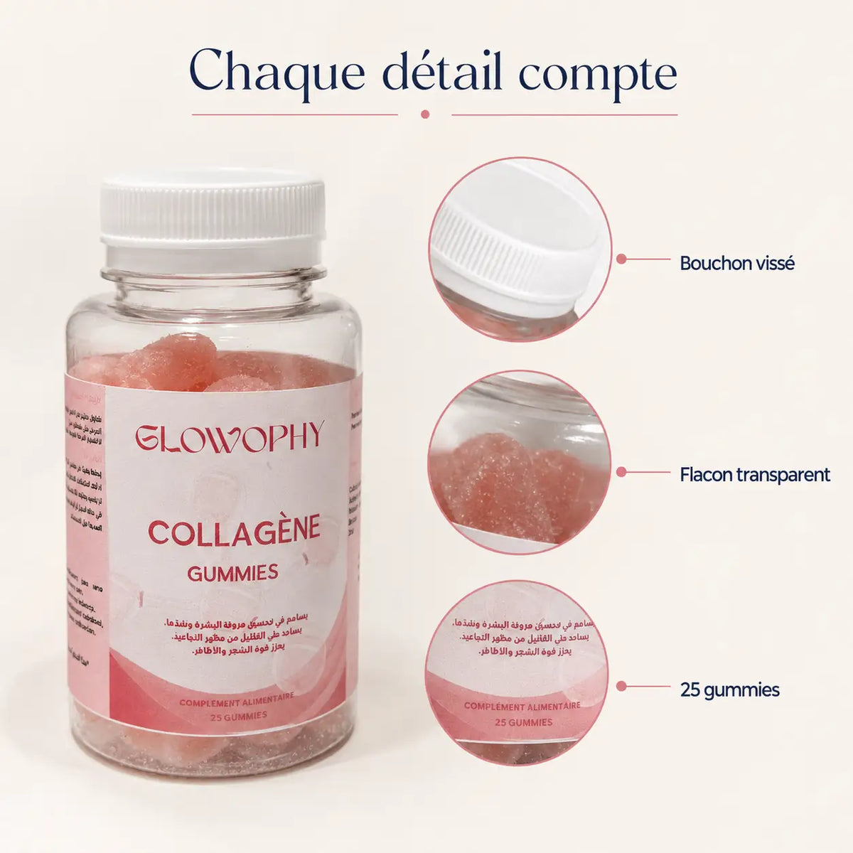 Qualité de Collagène Gummies Glowophy