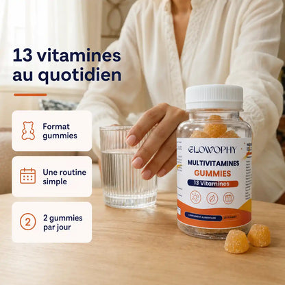 Glowophy Multivitamines Gummies – routine quotidienne avec 2 gummies
