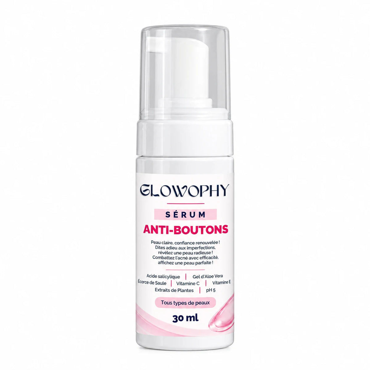Sérum Anti-Boutons à l’Acide Salicylique – GLOWOPHY 30 ml