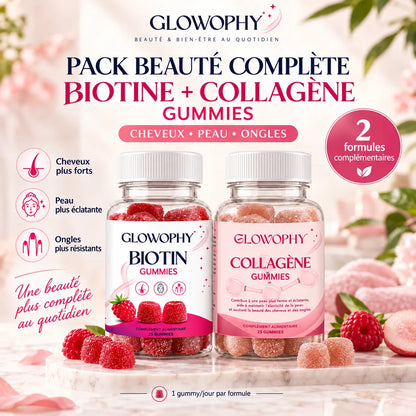 Pack Biotine + Collagène Gummies – Cheveux, Peau & Ongles