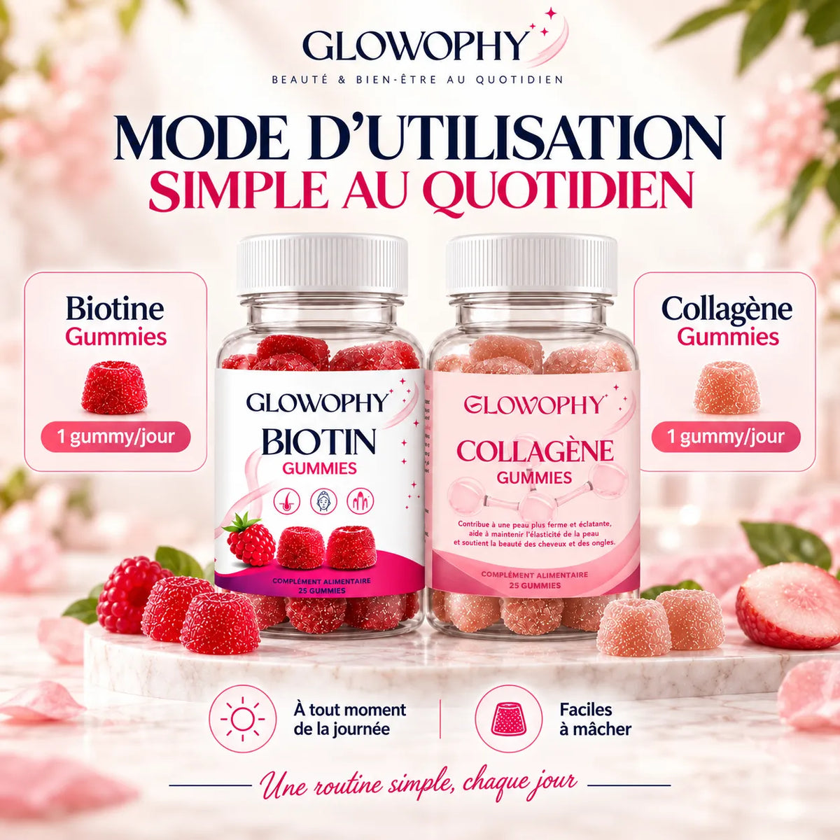 Pack Biotine + Collagène Gummies – Cheveux, Peau & Ongles