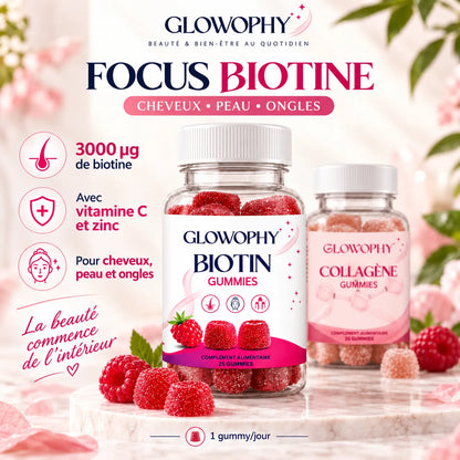 Pack Biotine + Collagène Gummies – Cheveux, Peau & Ongles